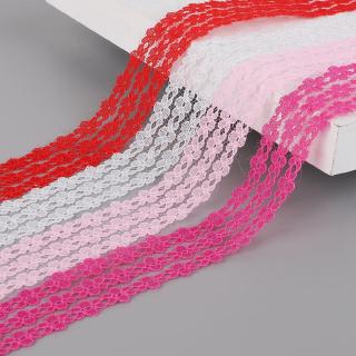 High Quality 10 Yards Beautiful Lace Ribbon No Stretch 25MM Lace Trim DIY Wedding Bow Sewing Decorative Lace Fabric