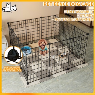 Dog Cage Stackable Pet Fence 35*35CM Cat Rabbit Fence Pet Cage DIY Pet Metal Wire Kennel Extendable