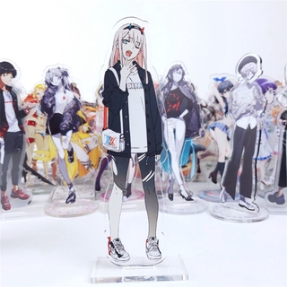 Anime DARLING in the FRANXX figure toy HIRO ZERO TWO ICHIGO GORO MIKUZOROME KOKORO acrylic doll gift 15cm