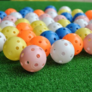 20pcs Hollow Plastic Practice Golf Balls Golf Wiffle Balls Air Flow Balls