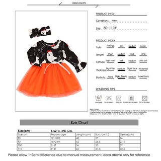 2pcs/set Children Kids Baby Girls Dress Halloween Tutu Mesh Dress & Headband Clothing (9)