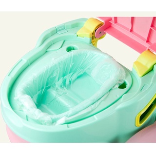 P15C 5 Rolls Universal Potty Training Toilet Seat Bin Bags Travel Potty Liners Disposable with Draws