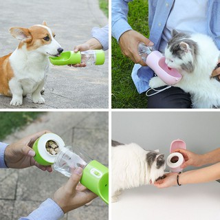 2 in 1 Pet Water Bottle Dog Portable Leakproof Drinking Feeders Bottle