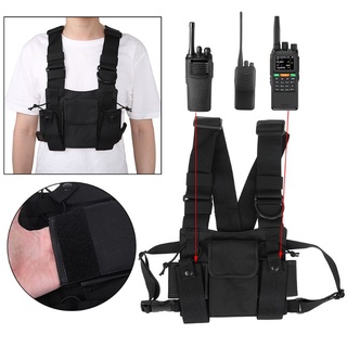 Niki Chest Harness Chest Front Pack Pouch Holster Vest Rig Carry for Two Way Radio for Baofeng TYT W