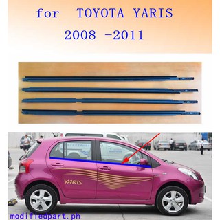 For TOYOTA YARIS 2008 2009 2010 2011 weatherstrip Car Outside Window Moulding Weatherstrip Seal Belt Weather Strip Plastic Trim