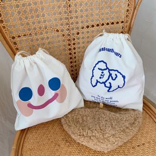 Korean Cartoon Ins Cloud Smiling Face Cute Portable Cosmetic Bag (1)