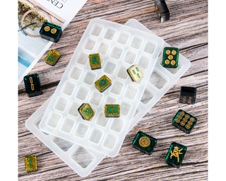Mahjong Shape Silicone Mould Crystal UV Epoxy Resin Molds DIY Handmade Craft Jewelry Making Tools