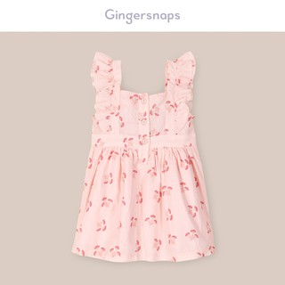 Gingersnaps Baby Girls' Fan Printed Flutter Sleeves Dress