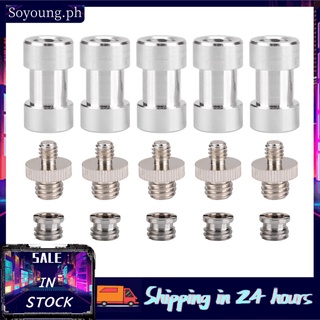 Soyoung 15pcs 1/4 Turn 3/8 Converter Threaded Screws Adapter Accessory