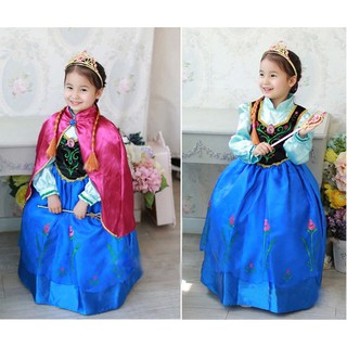 Frozen Princess Elsa Dress Girls Anna Clothing Gown Kids Birthday Party Cosplay Halloween Costume (2)