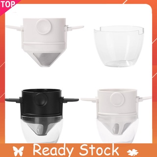 2 Colors Portable Foldable Coffee Filter with Holder Easy Clean Paperless Cafe Infuser Dripper