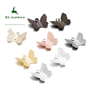 100 pcs Small butterfly connector pendant DIY jewelry accessories