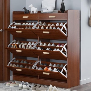 Simple Shoe Cabinet Multi-Layer MDF Wood Shoe Rack Simple Modern Storage Living Room Porch