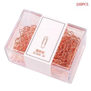love*160pcs Mini Metal Paper Clips Bookmarks Photo Letter Binder Clip Stationery Tool
