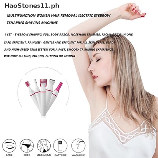 【HaoStones11】 5in1 Waterproof Trimmer Female Wet Dry Shaver Epilator Rechargeable Hair Clipper [PH]