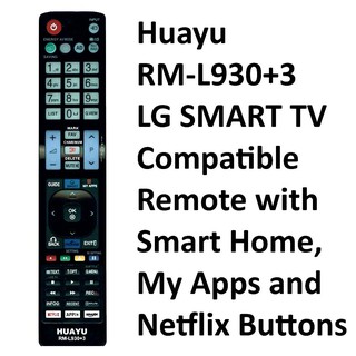 Huayu RM-L930+3 LG Smart TV Compatible Remote Control With Netflix Button