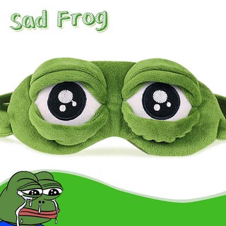 sleeping mask☃┋▩bedwarepillow☊✱COD Cartoon frog 3D Pepe The Sad Eye Mask Cover Sleeping Rest (1)