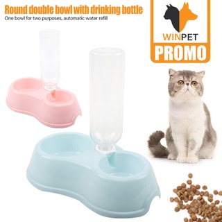 Pet Bowl Cat Bowl Dog Bowl 2 in 1 Food Bowl Drinking Bottle Set Puppy Kitty Food Bowls Water Bowl