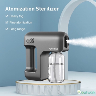 New wireless disinfection spray handheld portable USB rechargeable nano atomizer home spray blue light disinfector outwalk
