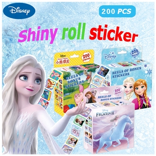 ZIWU 200pcs Stickers Kids Cartoon Sticker Roll Good as Gift Disney Frozen Elsa Anna Princess Sofia Finding Nemo Micky Winnie Toy Story Sticker (3)