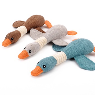 2021 Hot Sell Duck Cotton Linen Toy Puppy Pet Play Chew Toy Squeaky Dog Toys for Dogs Pets Supplies