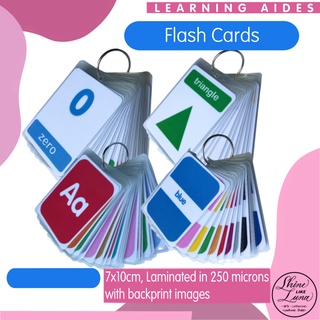Laminated Educational Flashcards - Alphabet, Numbers, Colors & Shapes | 250 microns | 7x10cm