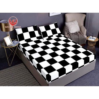 new arrival 3in1 cotton bedsheet set 1pc fittedsheet 2pcs pillowcases single double queen king size