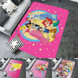 [H&L] Disney Princess 3D Printing Floor Mat Flannel Bedroom Living Room Yoga Sofa Rug Big Carpet