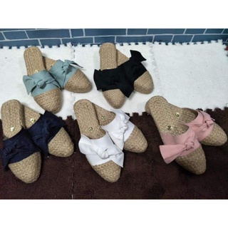 ▫☊onhand Abaka mules in canvas/twill