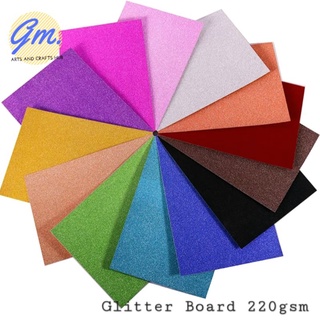 GLITTER CARDSTOCK 220gsm A4 10sheets Glitter Board Holographic Card Glittery Board Specialty Paper