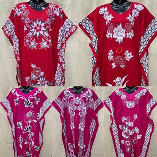 Batik Duster Caftan Long Red & Pink Theme / Daster / Batik Daster / Kaftan / Plus Size / Batik