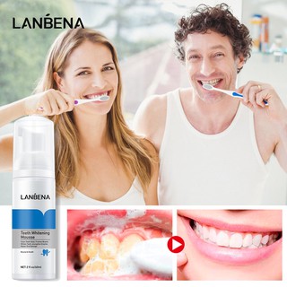 LANBENA Teeth Whitening Mousse Toothpaste Oral Hygiene Remove Stains Plaque Teeth Cleaning Whitening