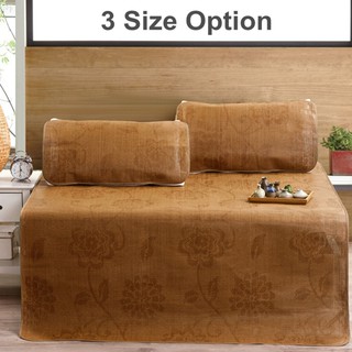 [recommended by store manager]Summer 3PCS/Set Rattan Mat Mattresses Sleeping Cooling Bed Cover Pillo