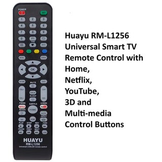 Huayu RM-L1256+ Universal Smart TV Remote Control with Home, Netflix and YouTube Button
