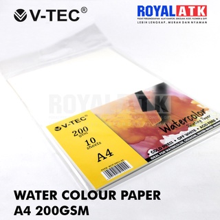 Water Color Paper V-tec 20011A4-200gsm 10 sheets