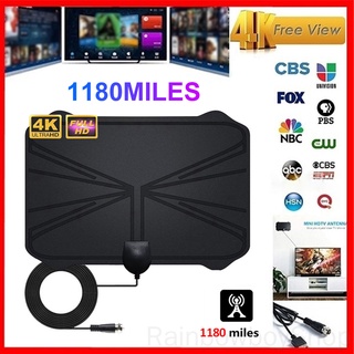 [Rainbowboy] 4K Digital HDTV Aerial Indoor Amplified Antenna 1180 Miles Range HD1080P DVB-T2 Freeview TV with Amplifier