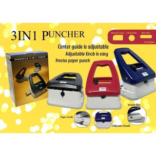 3 IN 1 Puncher ( OBLONG , CORNER , CIRCLE )