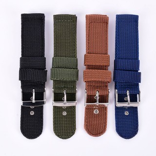 Strap Band Military Army Nylon Canva Wrist Watch Band 18/20/22/24mm 4 Colors