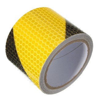 2"X10' 3M Black Yellow Reflective Safety Warning Conspicuity Tape F