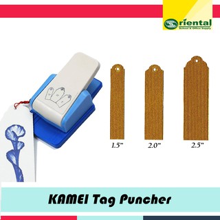 KM-8722B 3 in 1 Tag Puncher - Craft Punch in Tag Shape - 2 shapes of Tag in 1 puncher - Sold per pc