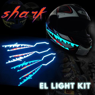 Shark Style Motorcycle Helmet Light Strip LED Night Signal Light Stripe Glowing Bars