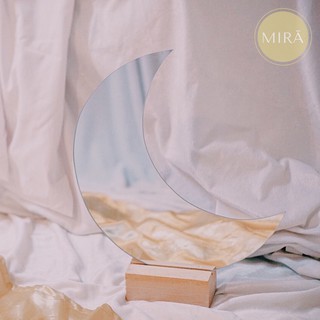 Aesthetic Mirrors with Wood Stand by Mira