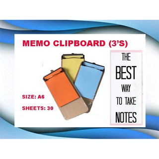 Mini Memo Clipboard (3's)