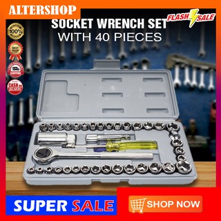 Original 40 Pcs Car Repair Tools Maintenance Care Socket Sleeve Wrench Combination Set Motor Vehicle