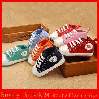 Baby Canvas Sneakers Infant Soft Bottom Anti-slip shoes (1)