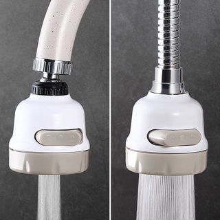 Movable Kitchen Faucet 360° Rotatable Abs Faucet Spray Head Splash Filter Nozzle 3 Mode Adjustment