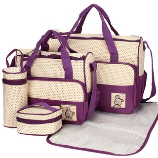 5 in 1 Multifunction Baby Diaper Changing Bag (5)