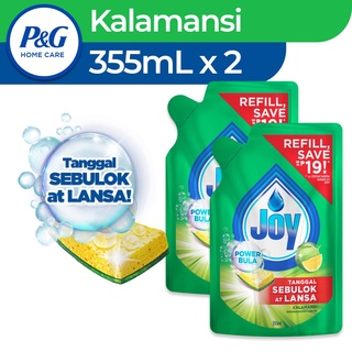 Joy Kalamansi Concentrate Dishwashing Liquid Pouch Refill (355mL) Set of 2