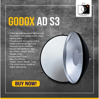 Godox AD-S3 Beauty Dish with Honeycomb Grid for outdoor studio flash light Speedlite Flash