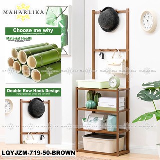 Maharlika LQYJZM-719-50 Bamboo Artifact shelf Kitchen storage College student bedside Table